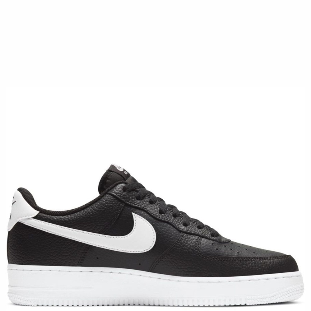 Nike Air Force 1 '07 Shoes Pebbled Leather Black White CT2302-002 Mens Size 9.5